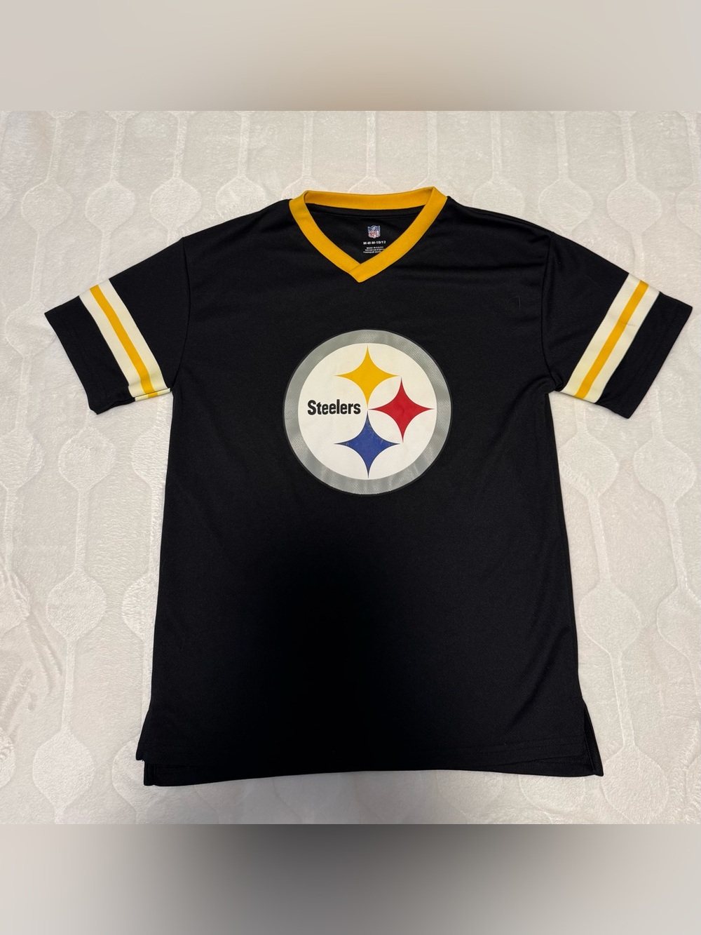 Pittsburgh Steelers Fanatics Hometown V-Neck T-Shirt - Black M 10/12 Boys Size